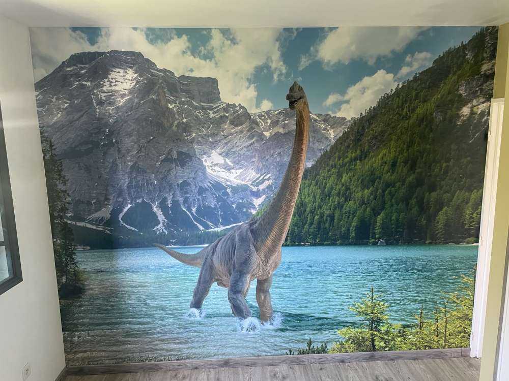 Brachiosauro in acqua