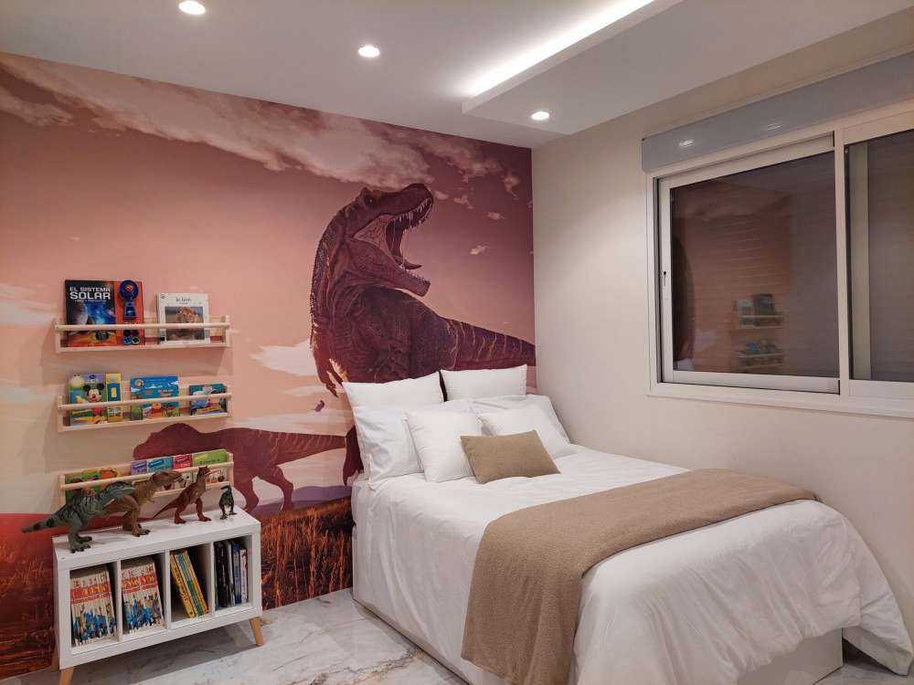 Due tirannosauri in un campo