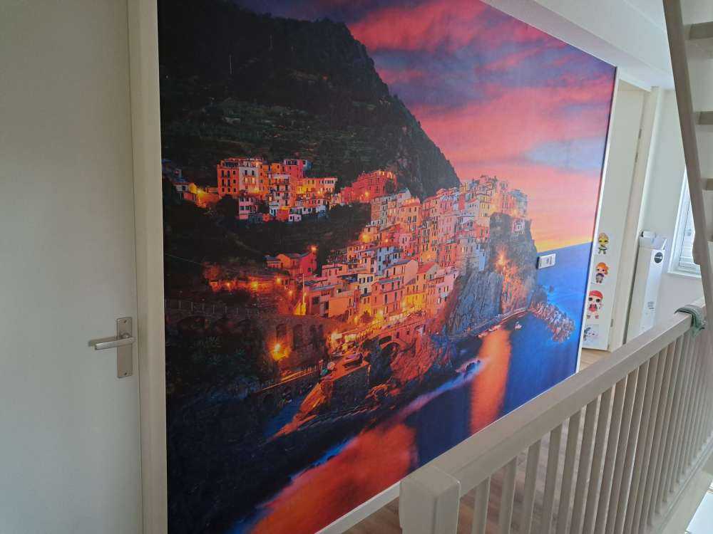 La città italiana al tramonto