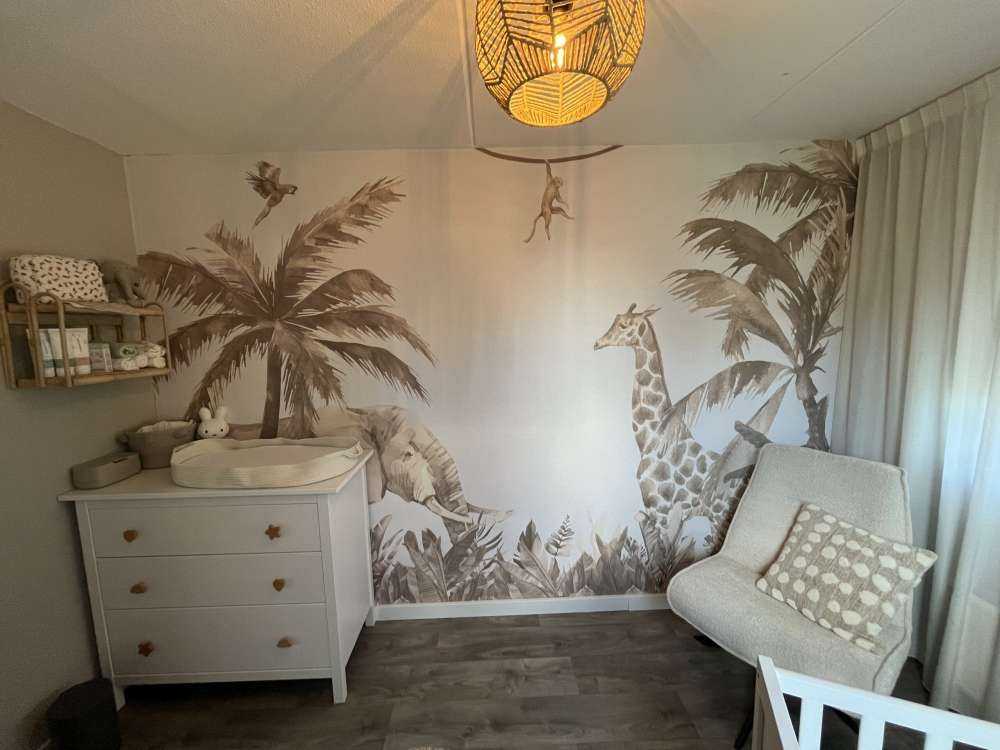 Vari animali della giungla in taupe