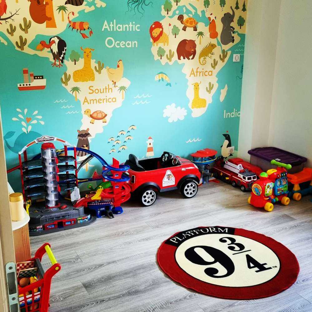 Mappa del mondo con gli animali