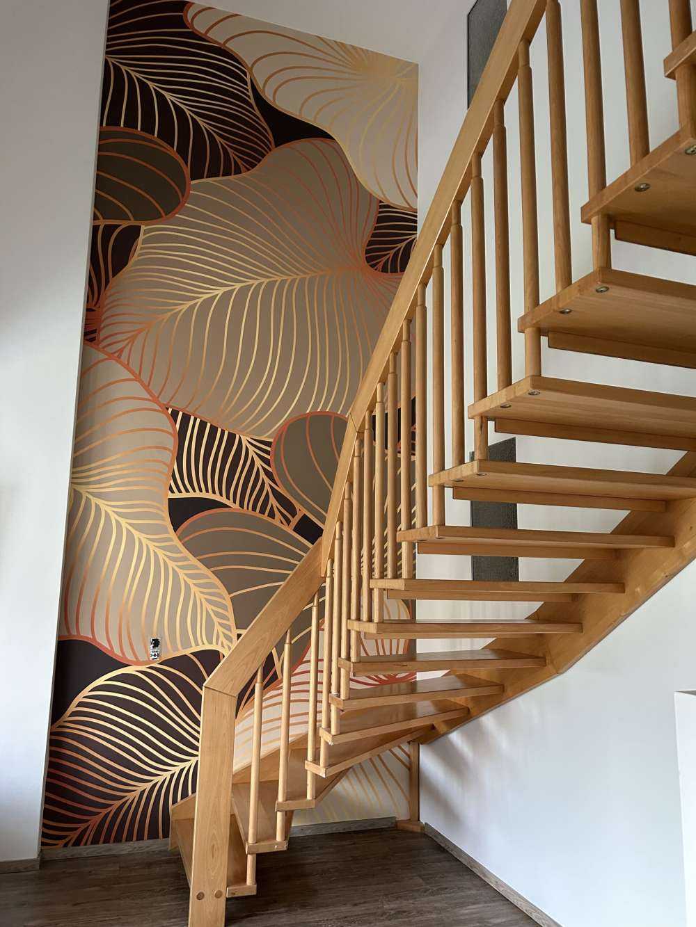 Foglie tropicali marroni