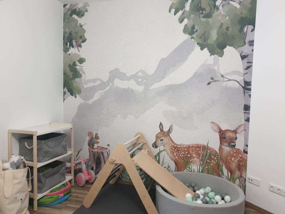 Due cervi nella foresta