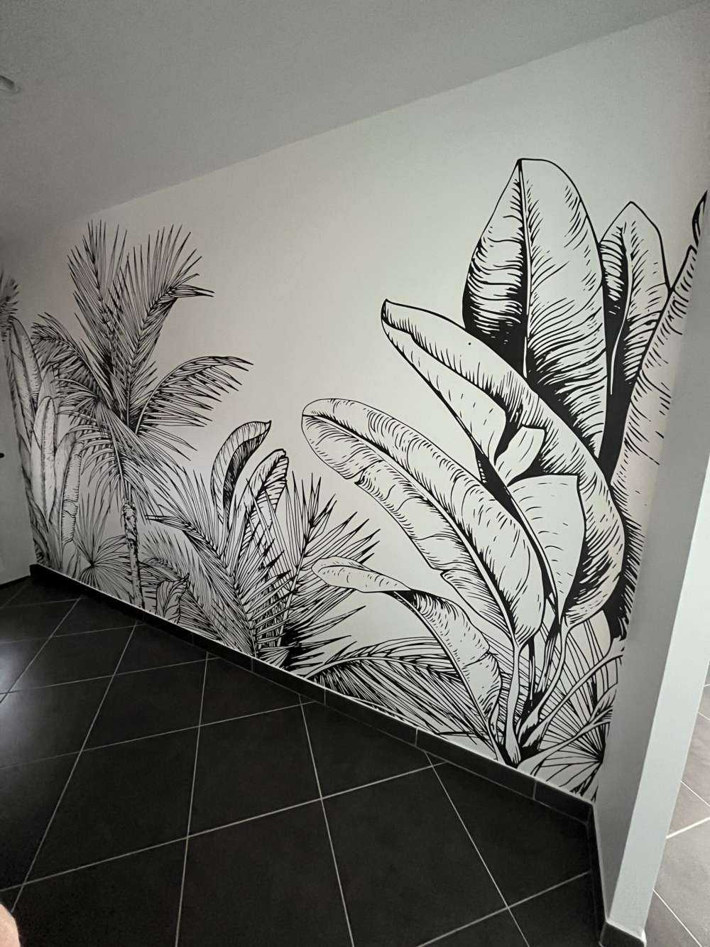 Palme e foglie di banano