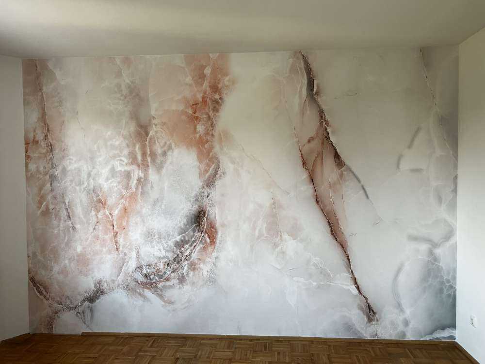 Marmo con tinta rosa