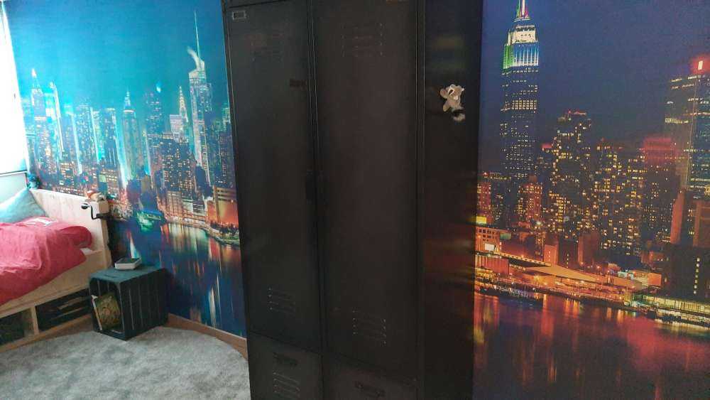 Sfondo fotografico dello skyline di New York di notte