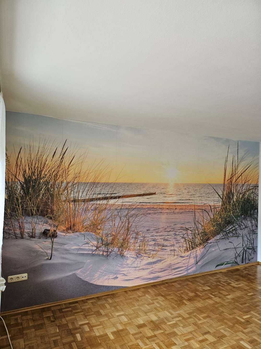 Spiaggia di dune con tramonto