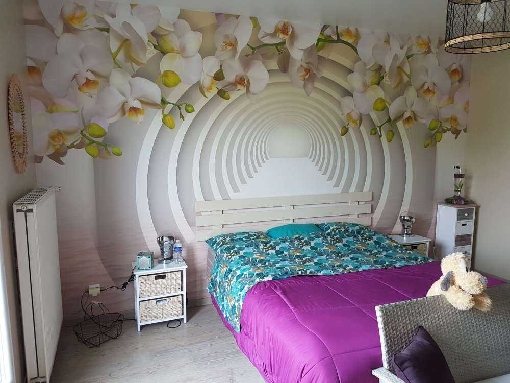 Túnel con orquídeas