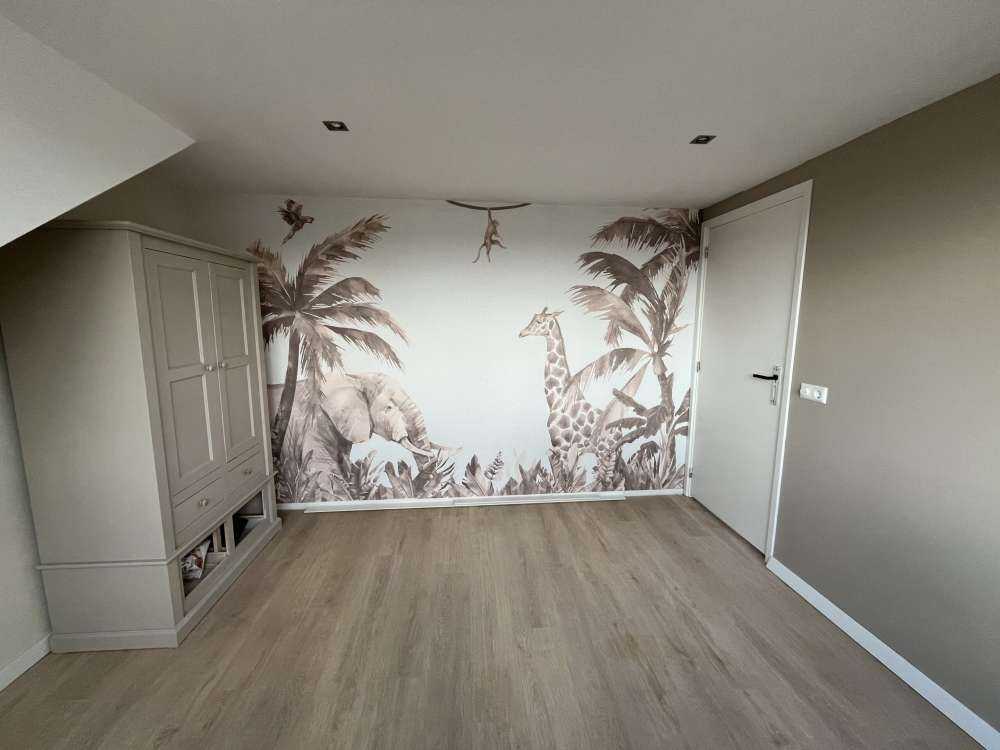 Vari animali della giungla in taupe