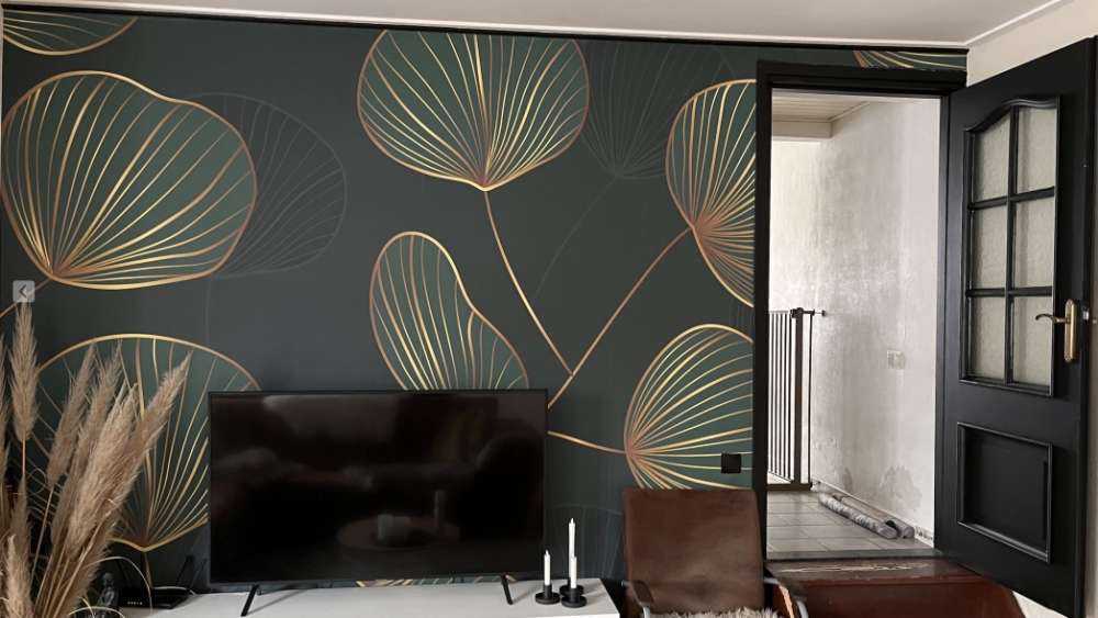 Foglie decorative con oro