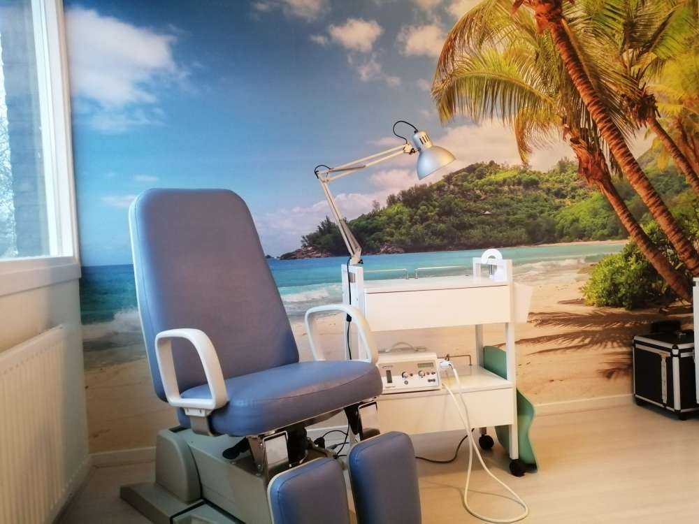 Bella spiaggia con palme