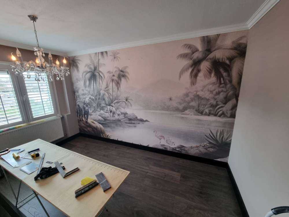 Paesaggio con animali nella giungla