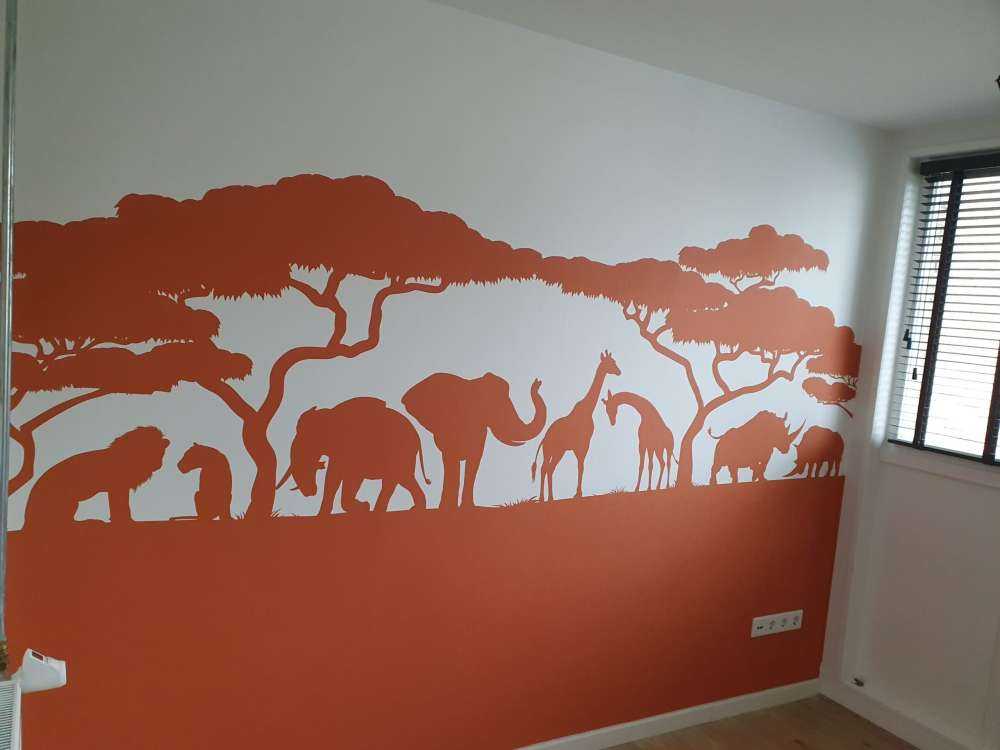 Silhouette animali da safari, colore ruggine