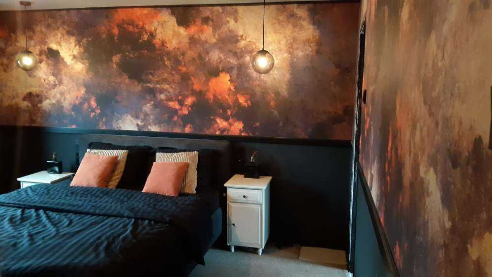 Nuvole scure astratte di fumo