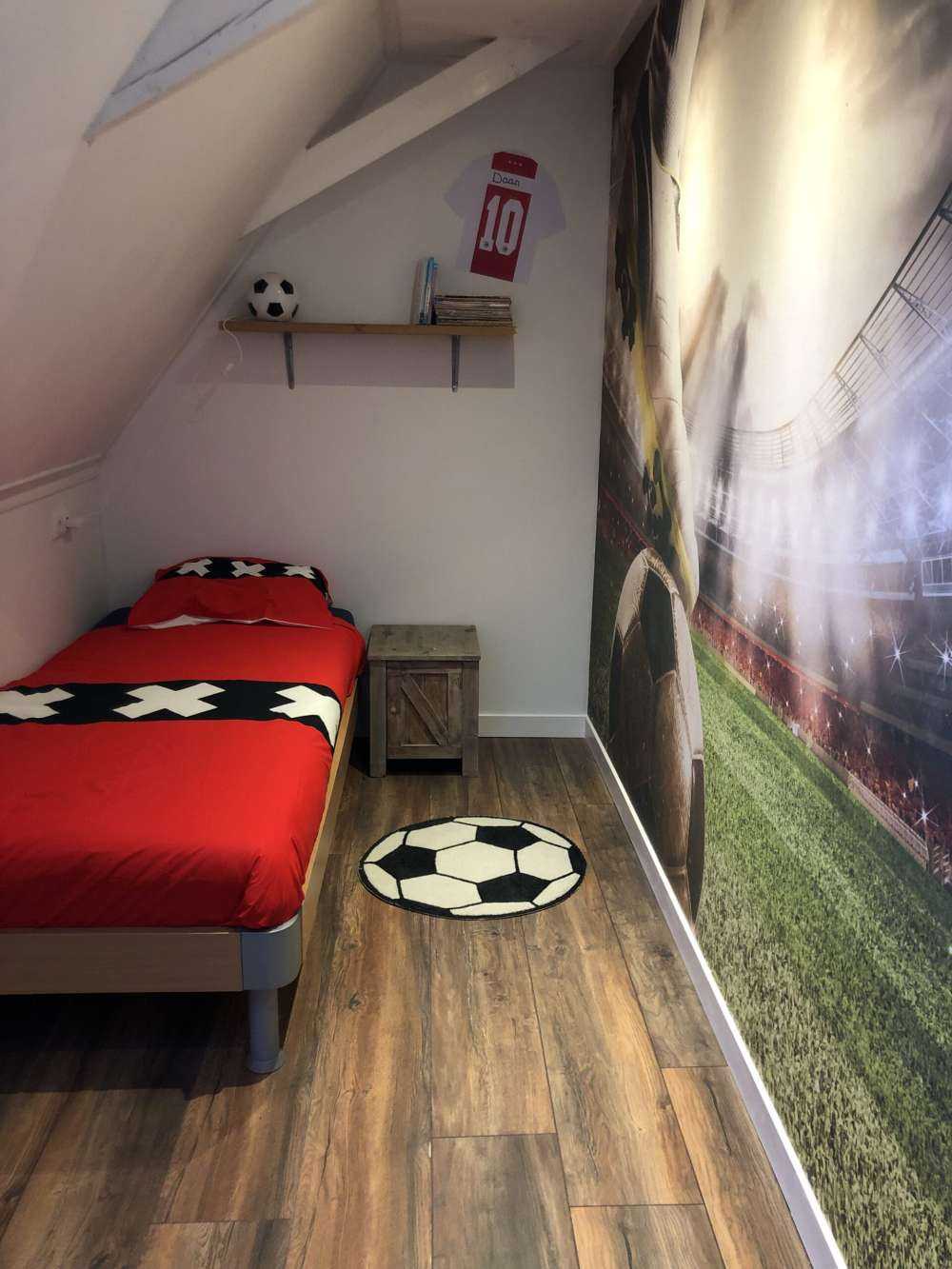 Voetballer in stadion