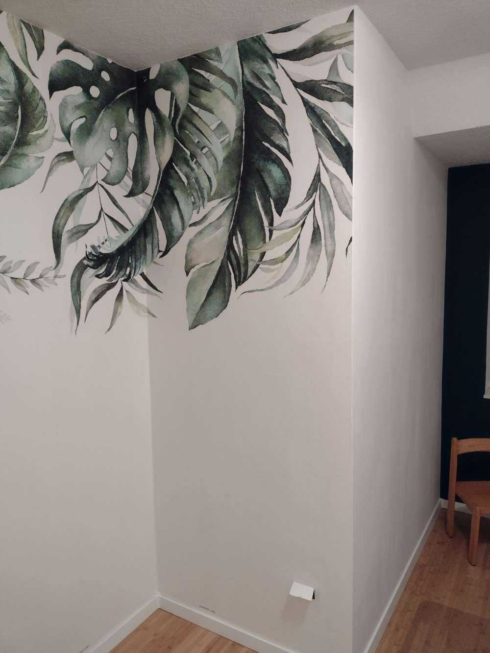 Foglie tropicali ad acquerello