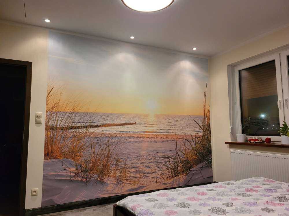 Spiaggia di dune con tramonto