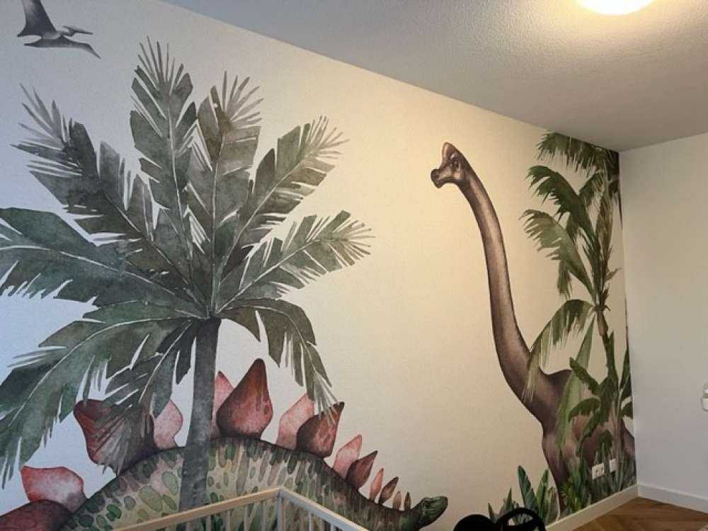 Dinosaurussen in de jungle