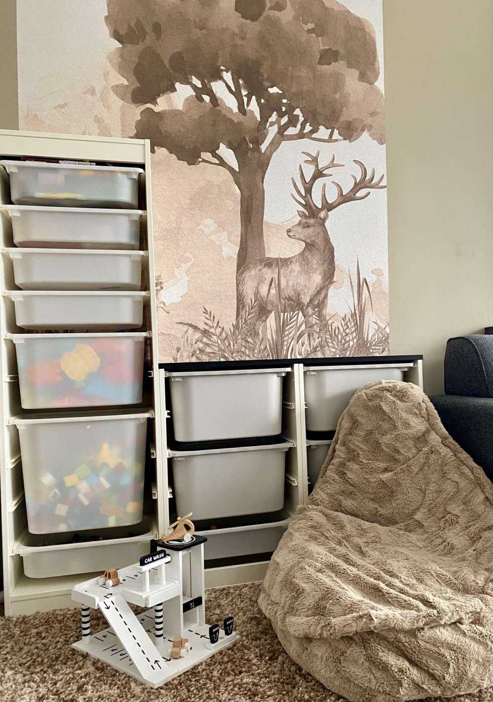 Animali della foresta in taupe