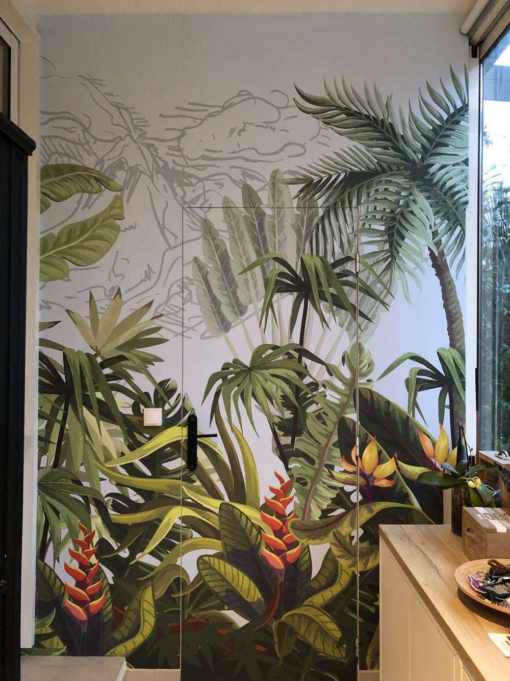 Alberi e fiori della giungla