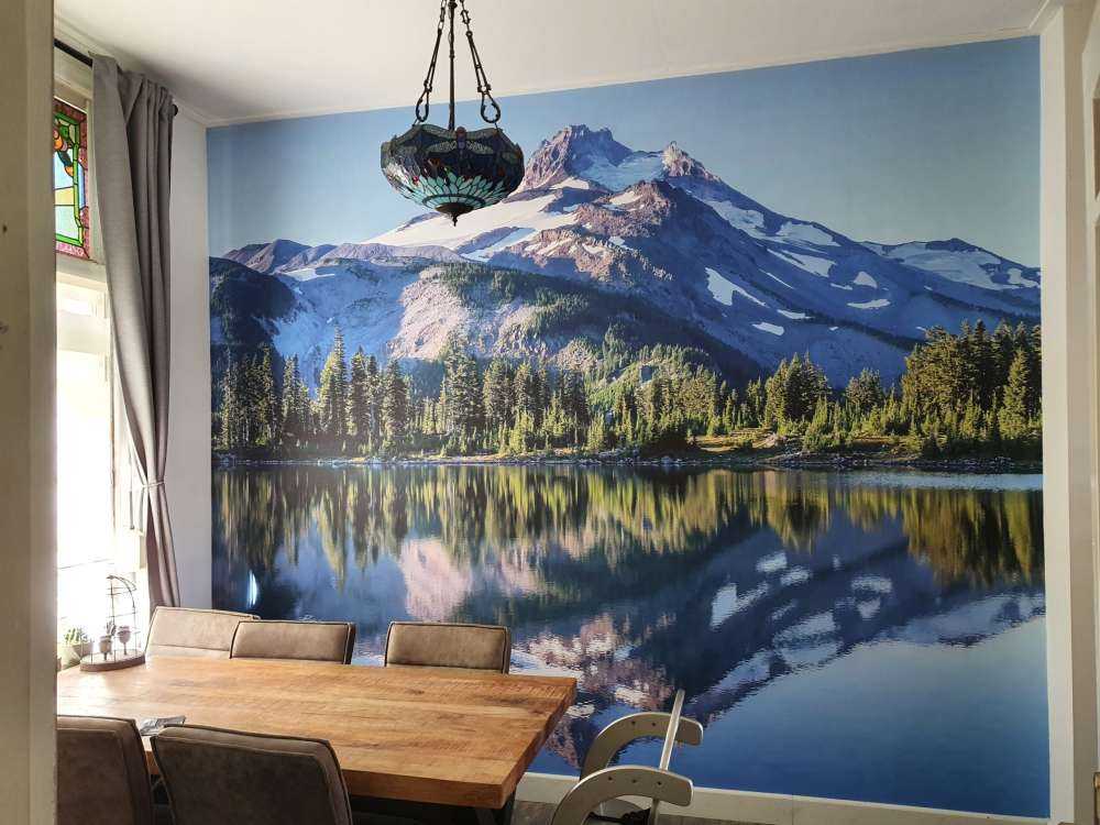 Carta da parati fotografica montagne di neve