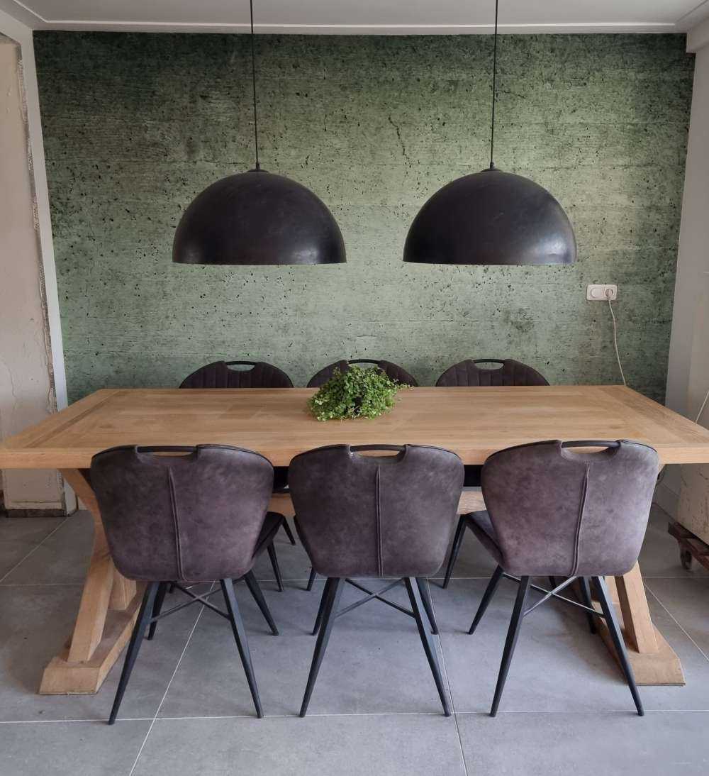 Parete di cemento verde