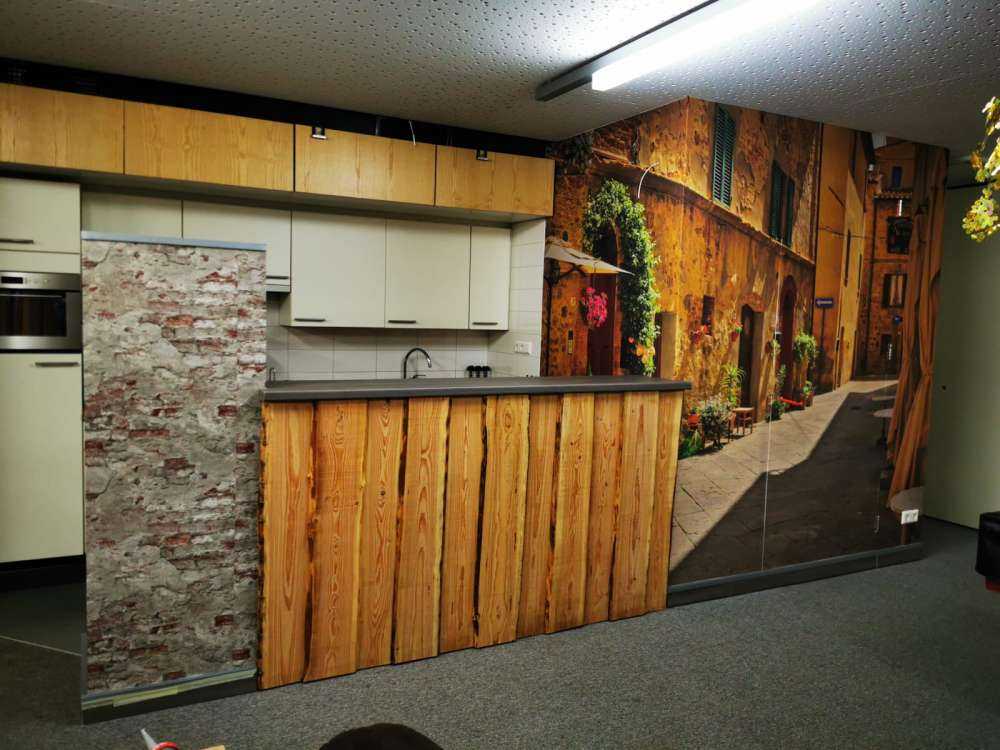 Terrazze nella vecchia strada