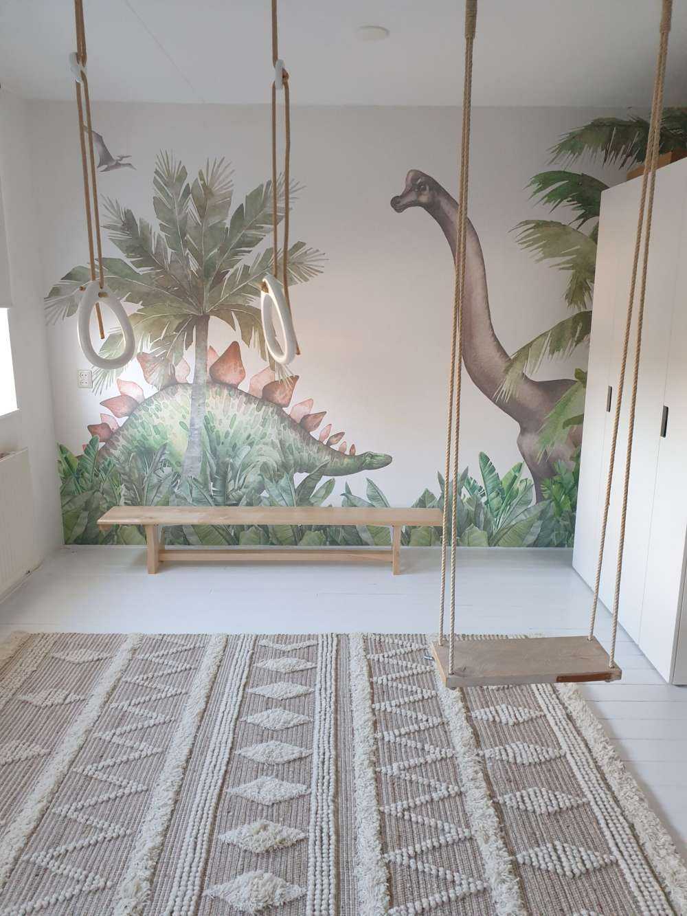 Dinosaurussen in de jungle