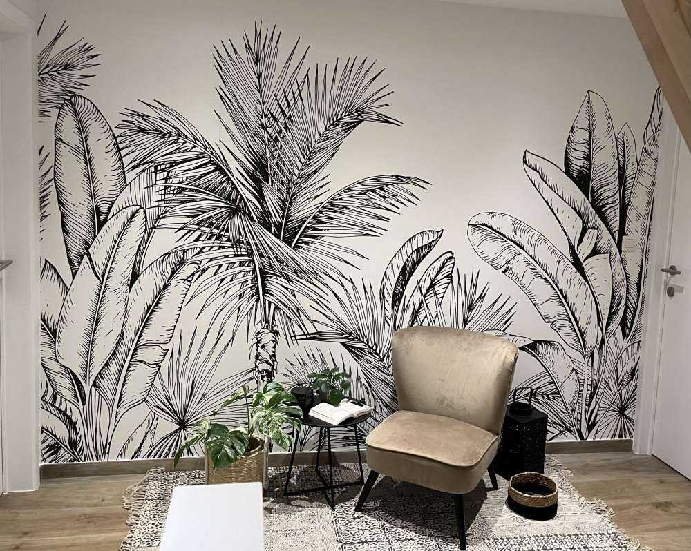 Palme e foglie di banano