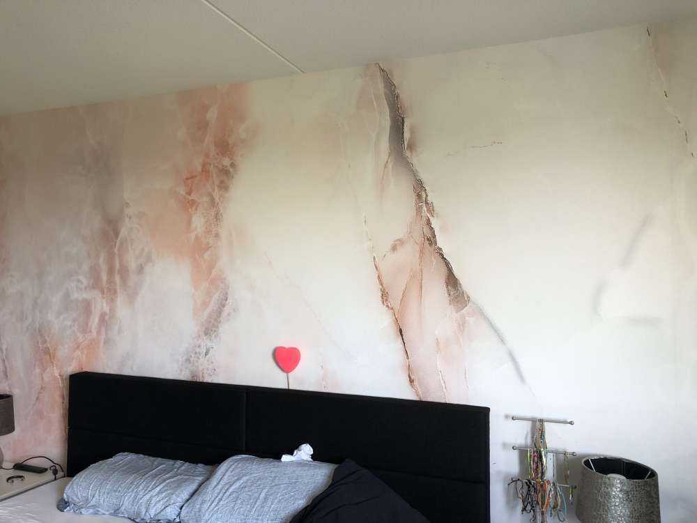 Marmo con tinta rosa