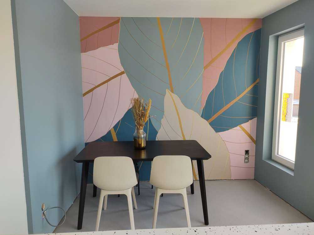 Foglie tropicali con oro