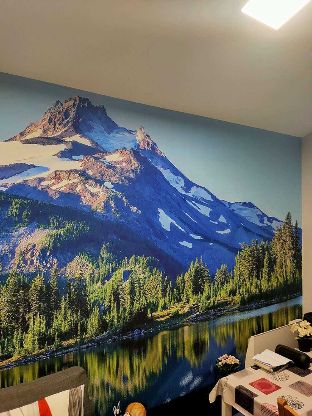 Carta da parati fotografica montagne di neve