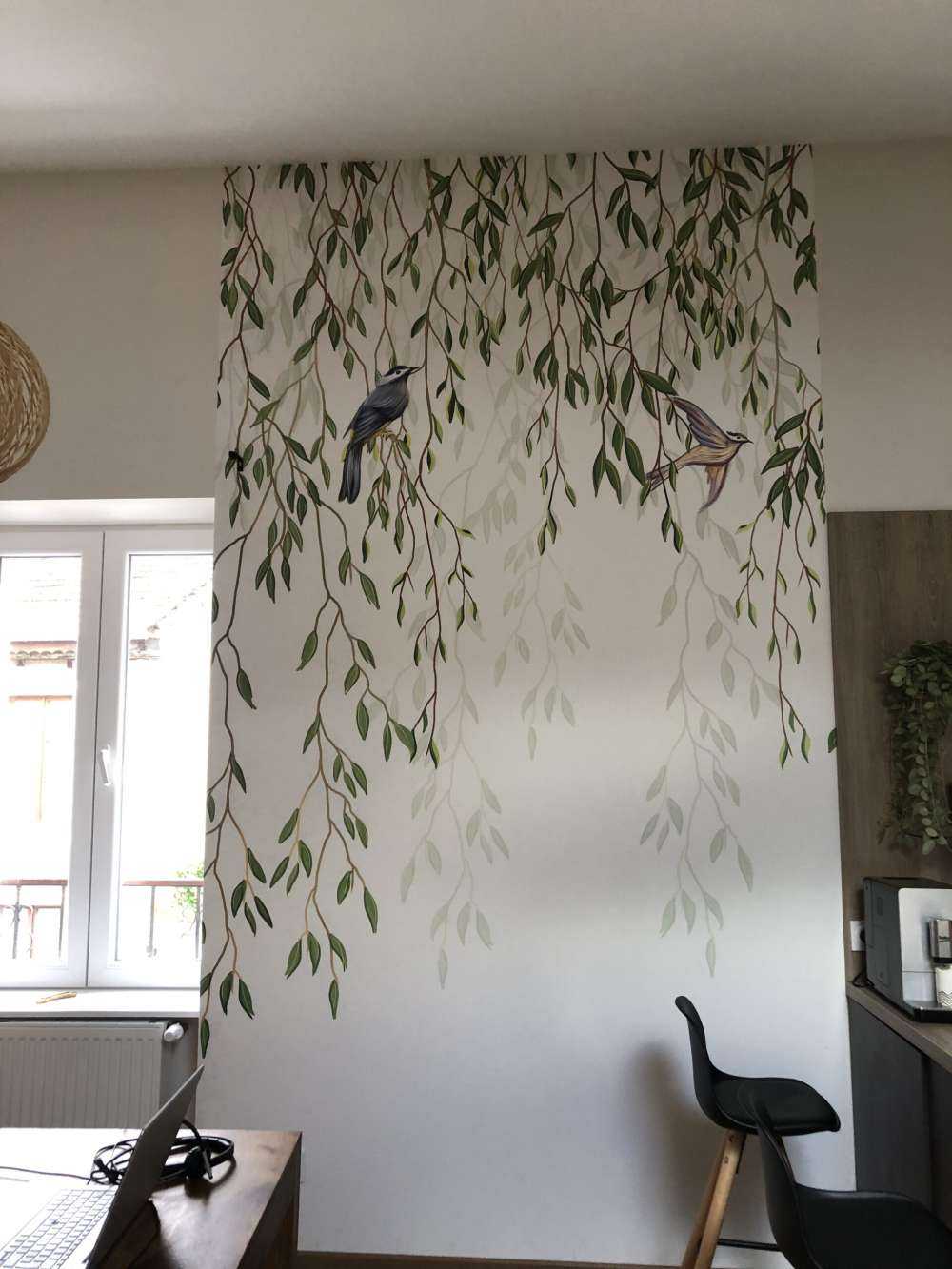 Ramas verdes colgantes