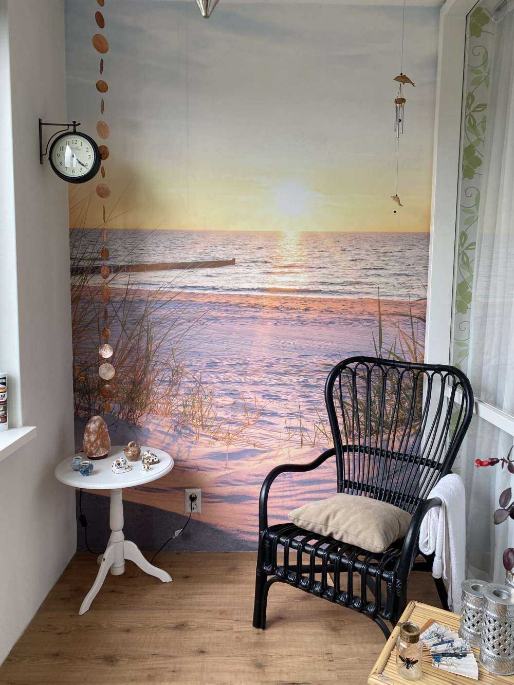 Spiaggia di dune con tramonto