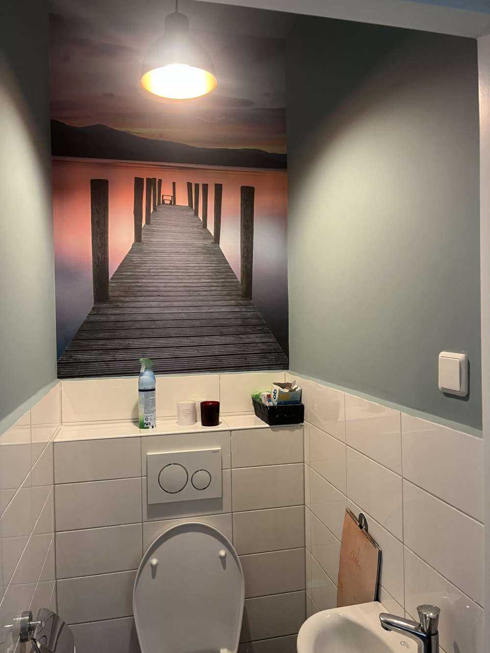 Ponteggi al tramonto rosa