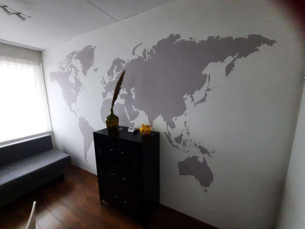 Grigio mappa del mondo