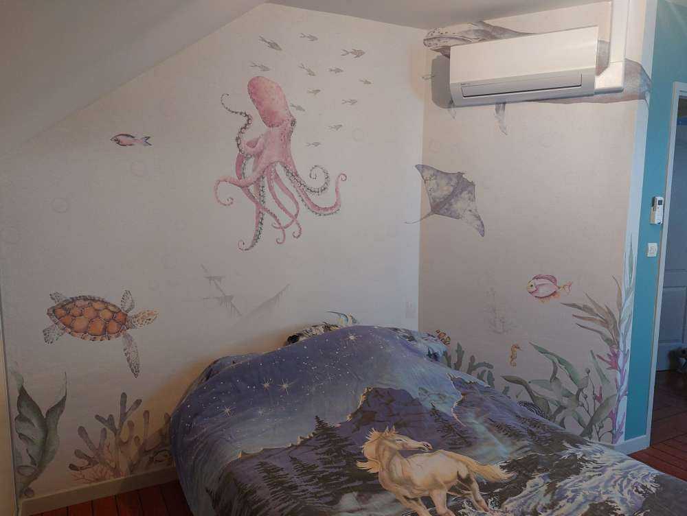 Onderwaterwereld van waterverf