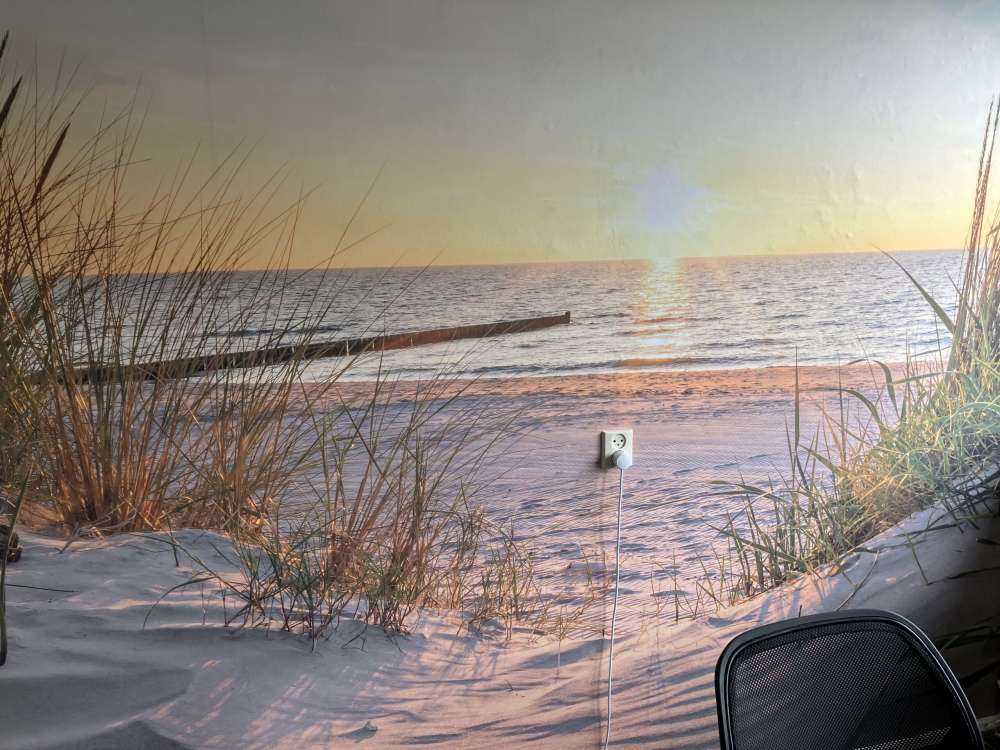 Spiaggia di dune con tramonto