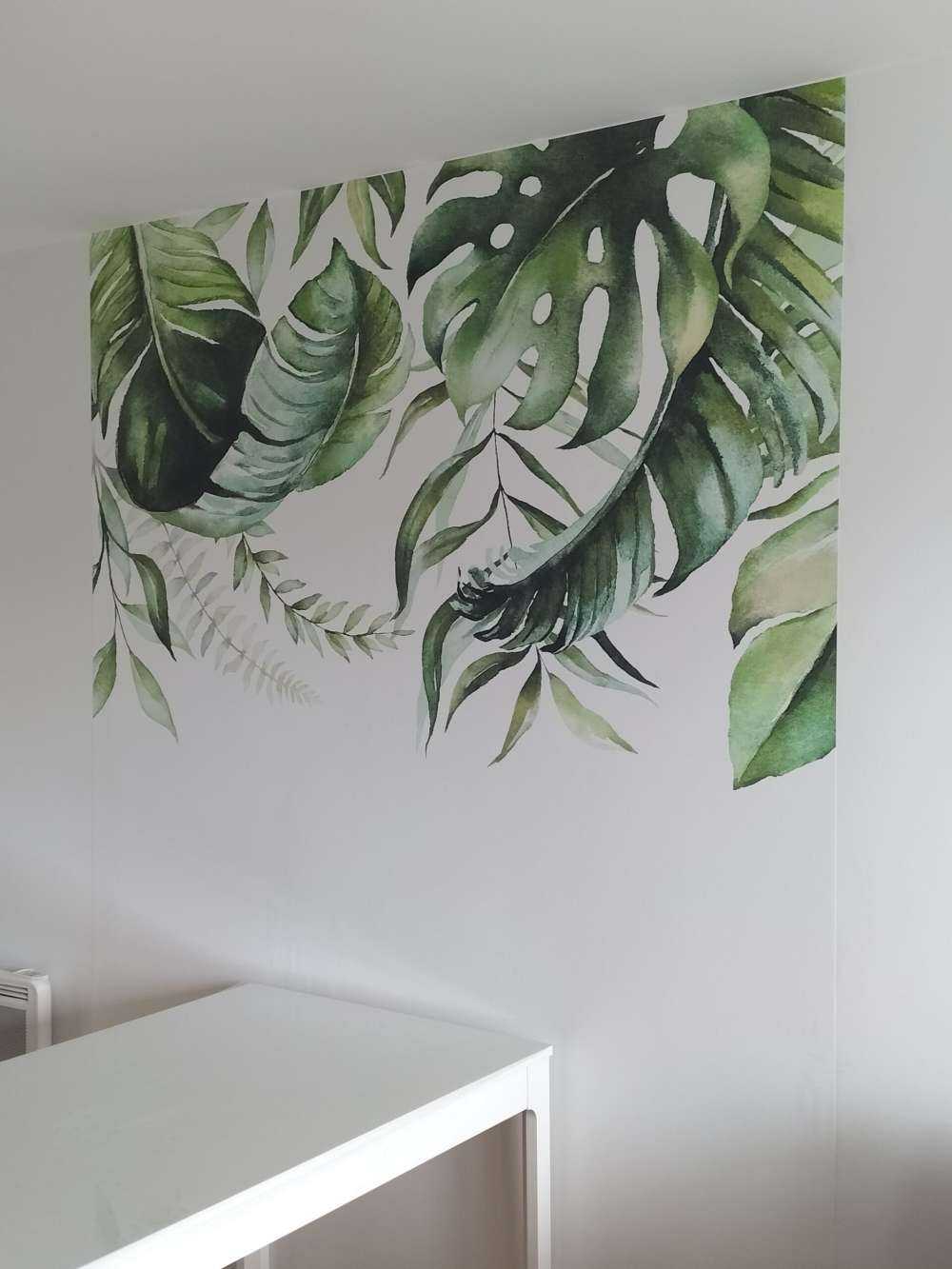 Foglie tropicali ad acquerello