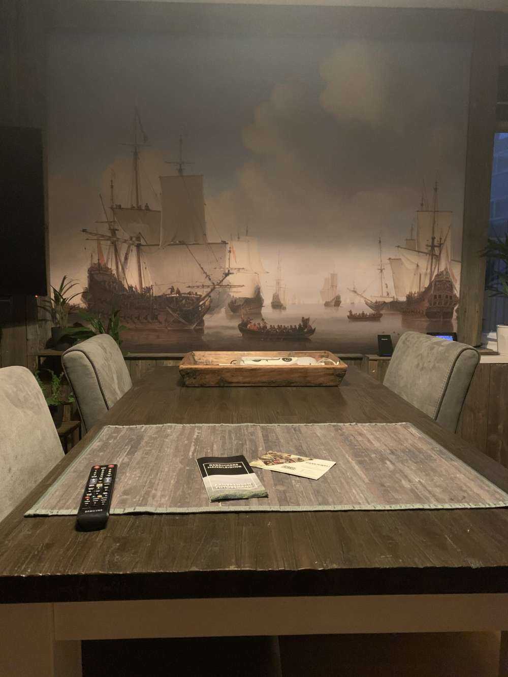 Carta da parati fotografica Rijksmuseum. Navi olandesi su un mare calmo.