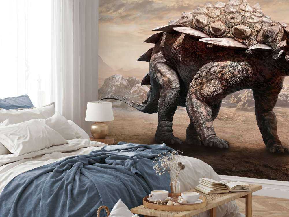 Dinosauro in una zona deserta