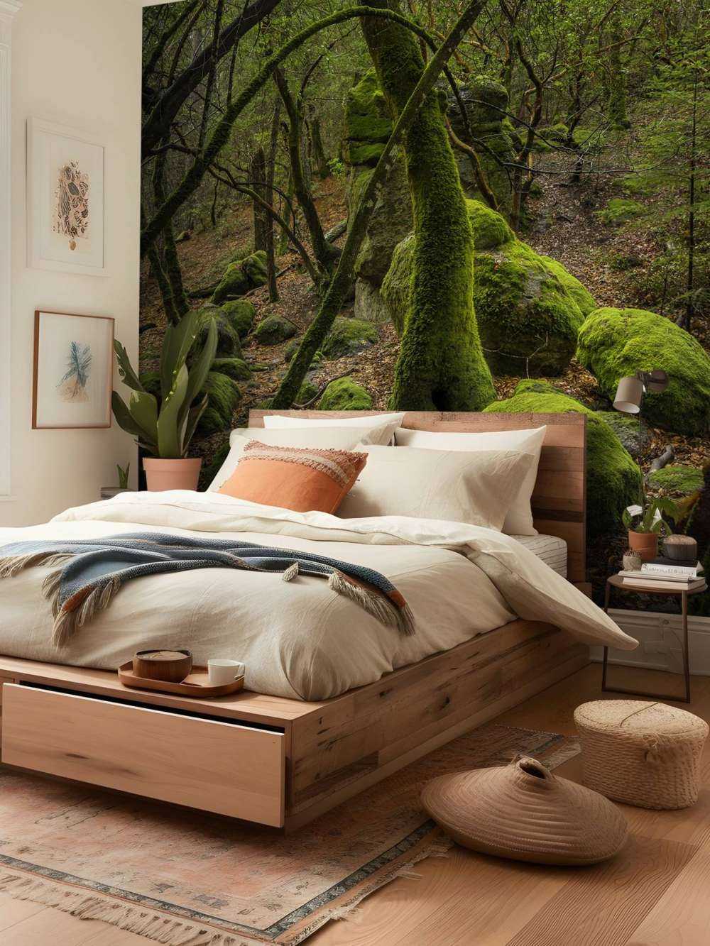 Alberi e pietre di muschio