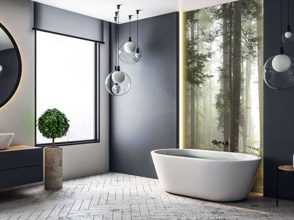 Bellissimo paesaggio nebbioso