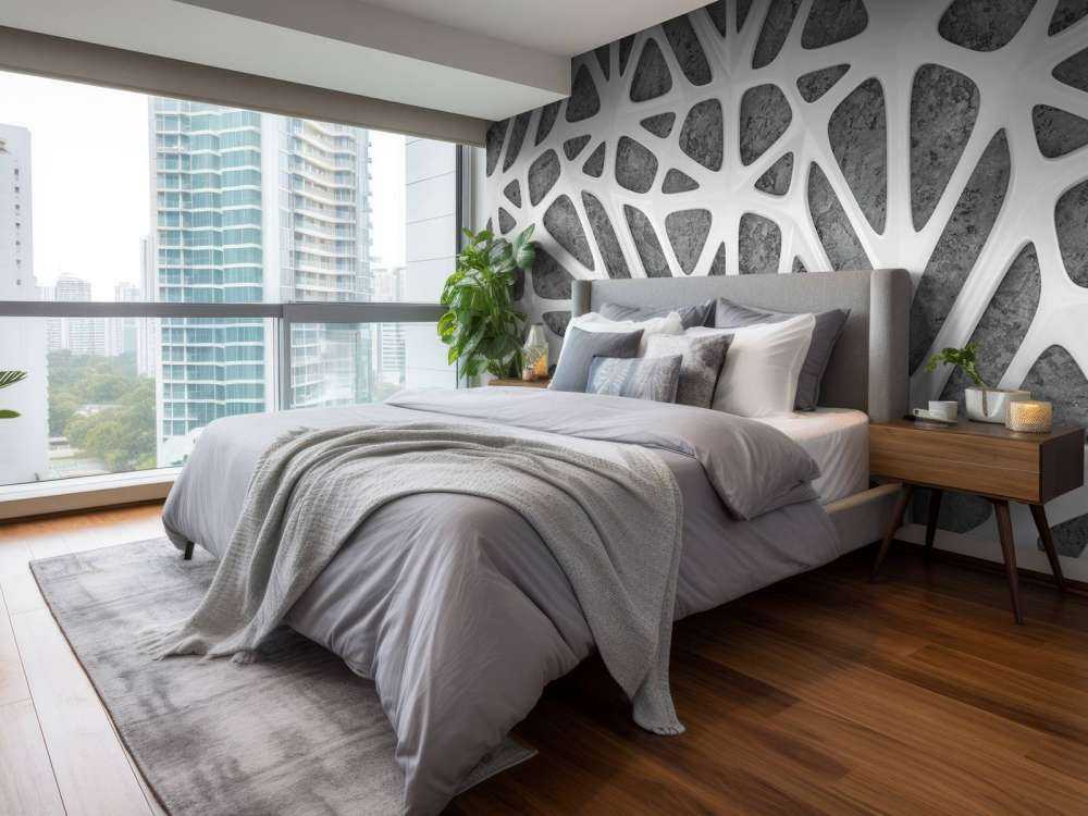 Modello bianco su cemento