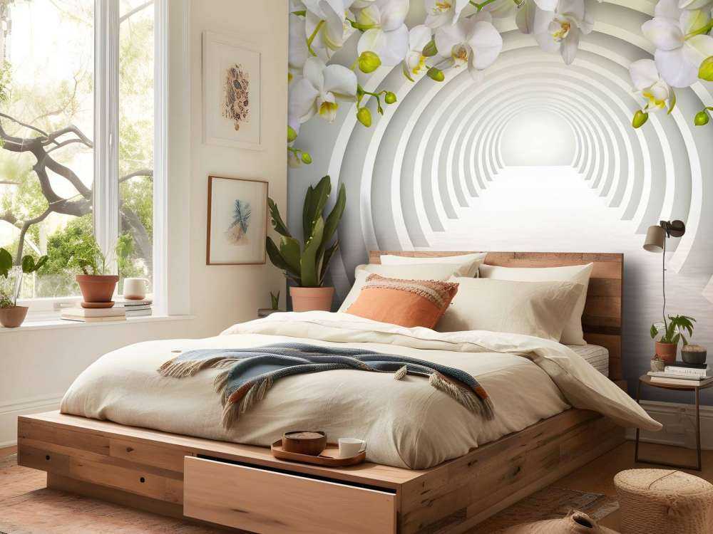 Túnel con orquídeas