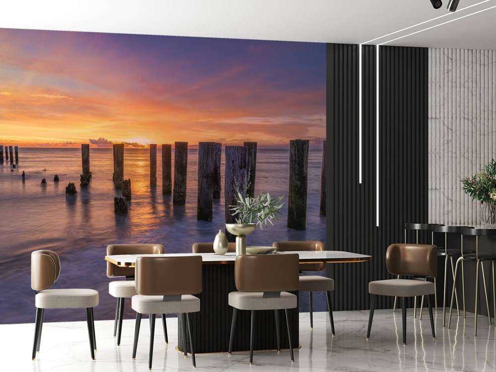 Mare arancione violetto