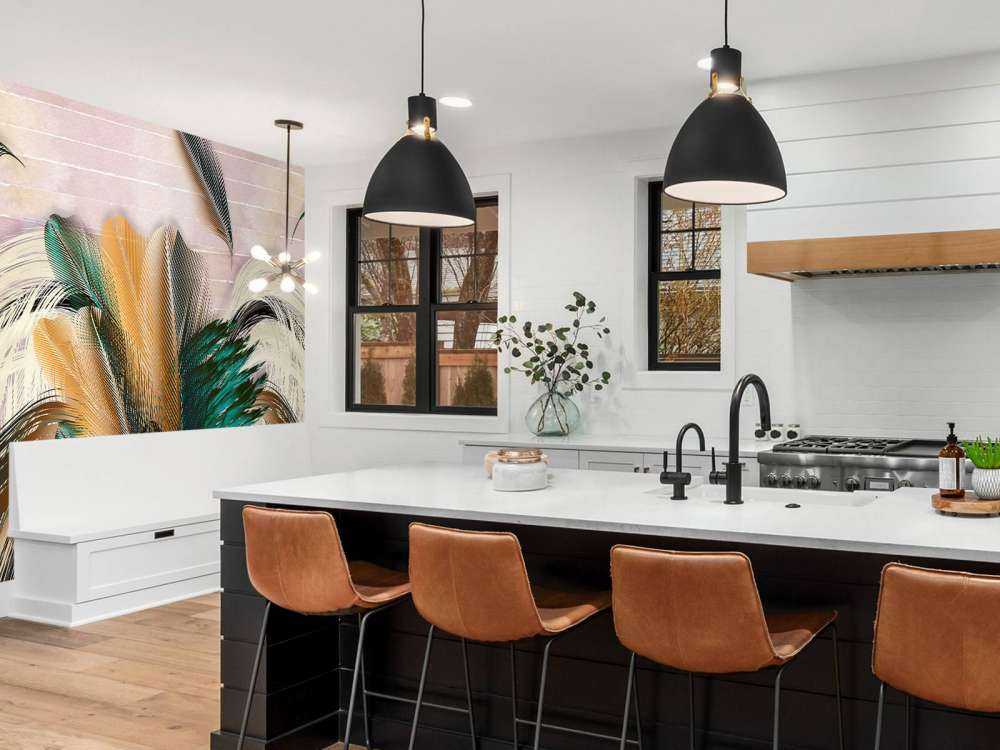 Plumas en forma de flor