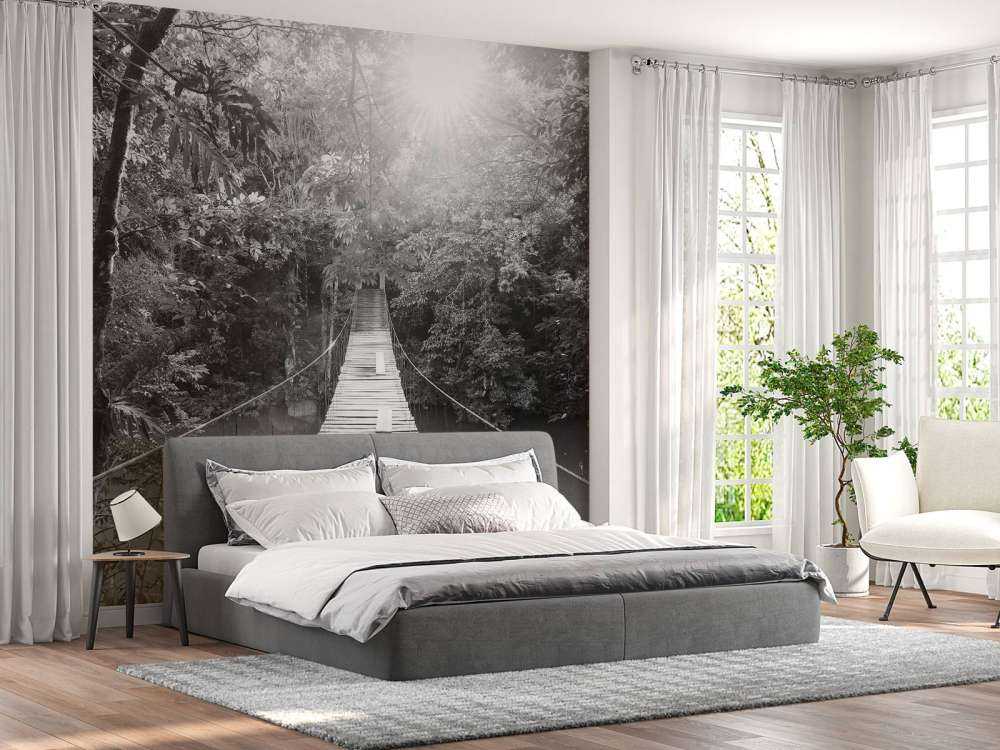 Ponte sospeso in bianco e nero