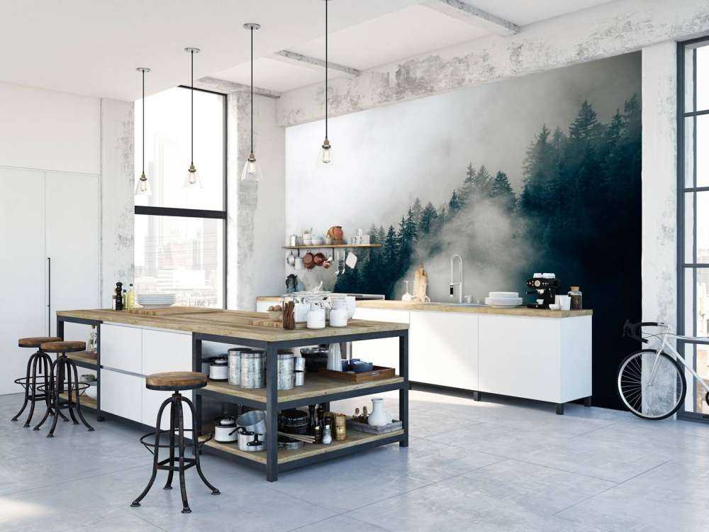 Mattina nebbiosa sulle Alpi