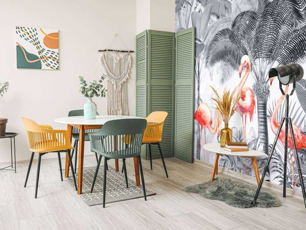 Giungla con fenicotteri